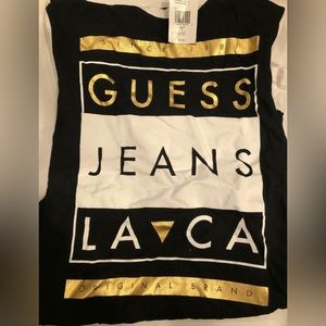 New with tag! Guess Mens Crew Neck Jet Black A996 T-Shirt Size Small S